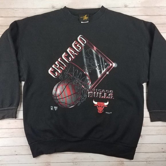 VTG 90s Chicago Bulls Magic Johnson Ts Sweatshirt - Picture 1 of 6